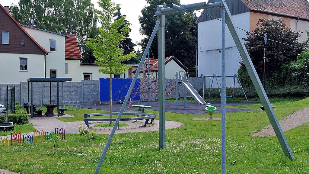 Der Spielplatz in der Helbraer Pestalozzistraße