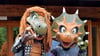 Zwei Vertreter der Heavy-Saurus haben die Jubiläumsfestwoche der Wörlitzer Kita „Villa Sonnenschein“ besucht und die Herzen der Kinder höher schlagen lassen. 