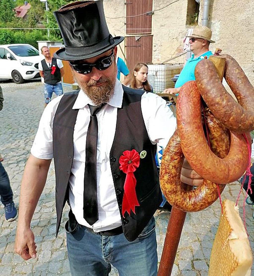 Knacker alias Bratwürste als „Marschproviant“ bei Daniel Thomas in Löbitz.