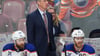 Oilers-Coach Kris Knoblauch und seine Stars Leon Draisaitl (r) und Connor McDavid haben die dritte Final-Partie bei den Florida Panthers verloren.