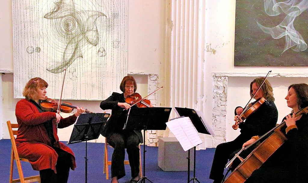 Das Streichquartett der MKP empfing die Gäste in der Kunsthalle mit Mozarts „Kleiner Nachtmusik“.
