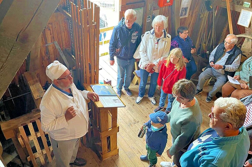 Andreas Breit hat die Besucher durch die Mühle geführt.