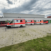 Mehrere Rettungswagen und auch ein Notarzt kamen bei dem Brand in Halle zum Einsatz.