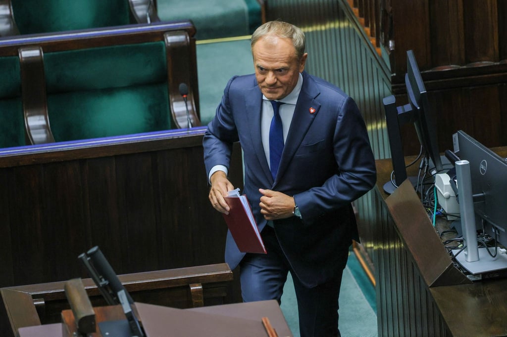 Polens Ministerpräsident Donald Tusk hat eine Vertrauensabstimmung überstanden, (Foto aktuell)