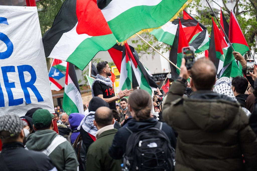 Propalästinensische Demonstration am 15. Mai in Berlin.