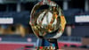 Die Trophäe für den Finalsieger am 13. Juli.
