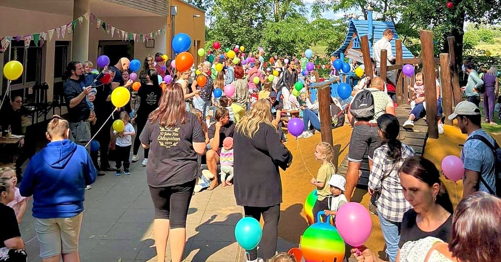 Zum Abschluss stieg das bunte Ballonmeer in die Lüfte.