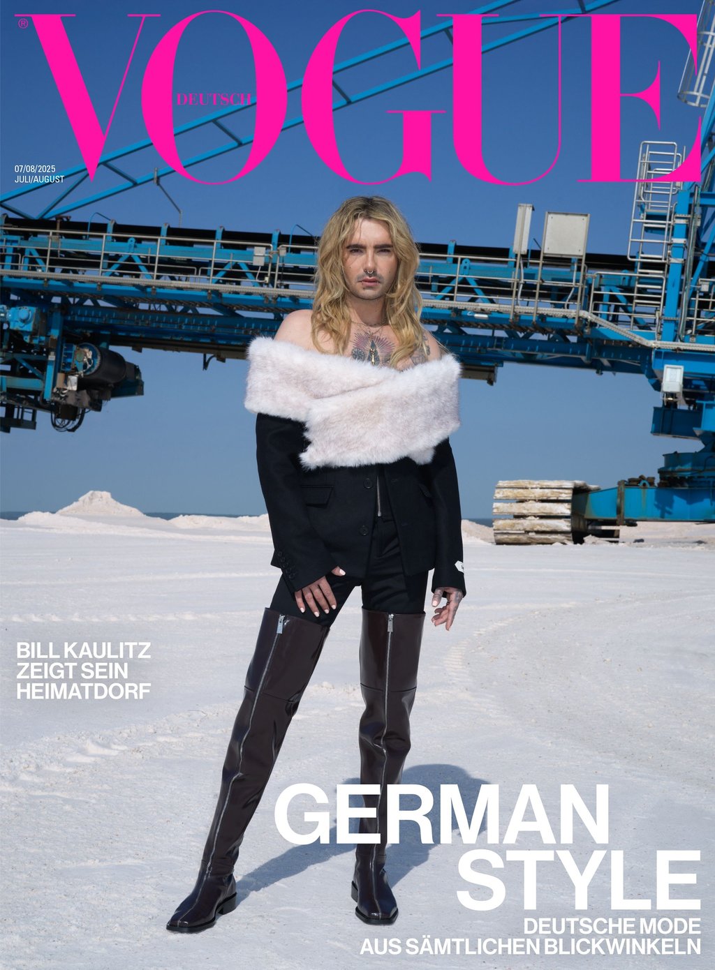 Als erster deutscher Mann ist Bill Kaulitz alleine auf dem Cover der deutschen Ausgabe der "Vogue" zu sehen.