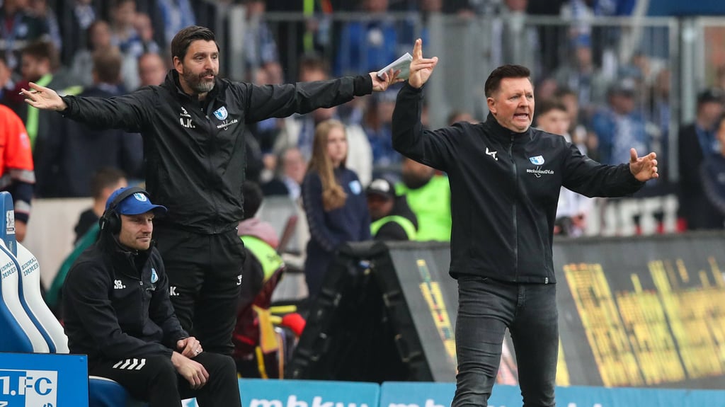 Christian Titz (rechts) und sein Co André Kilian sind auf dem Sprung nach Hannover.