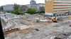 Die Baustelle an der Kreuzung Guerickestraße/Julius-Bremer-Straße. Die SWM arbeitet hier bis Ende September an der Fernwärmeversorgung für die Altstadt.