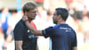 Der ehemalige Liverpool-Trainer Jürgen Klopp wird David Wagner, einst Coach bei Huddersfield Town, nun öfters sehen bei RB Leipzig.