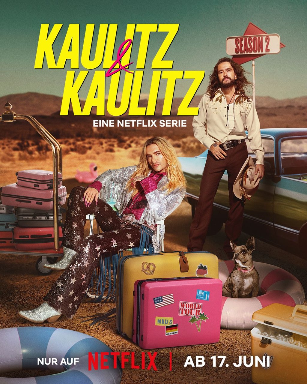 Das ist das offizielle Plakat zur neuen Staffel von "Kaulitz & Kaulitz" auf Netflix. Neben Staffel 2 ist auch die erste Staffel weiter abrufbar. .