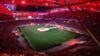 Die Abschlussfeier des Deutschen Turn- und Sportfestes in der RB-Arena, in der auch Spiele der Frauen-Fußball-EM stattfinden sollen.