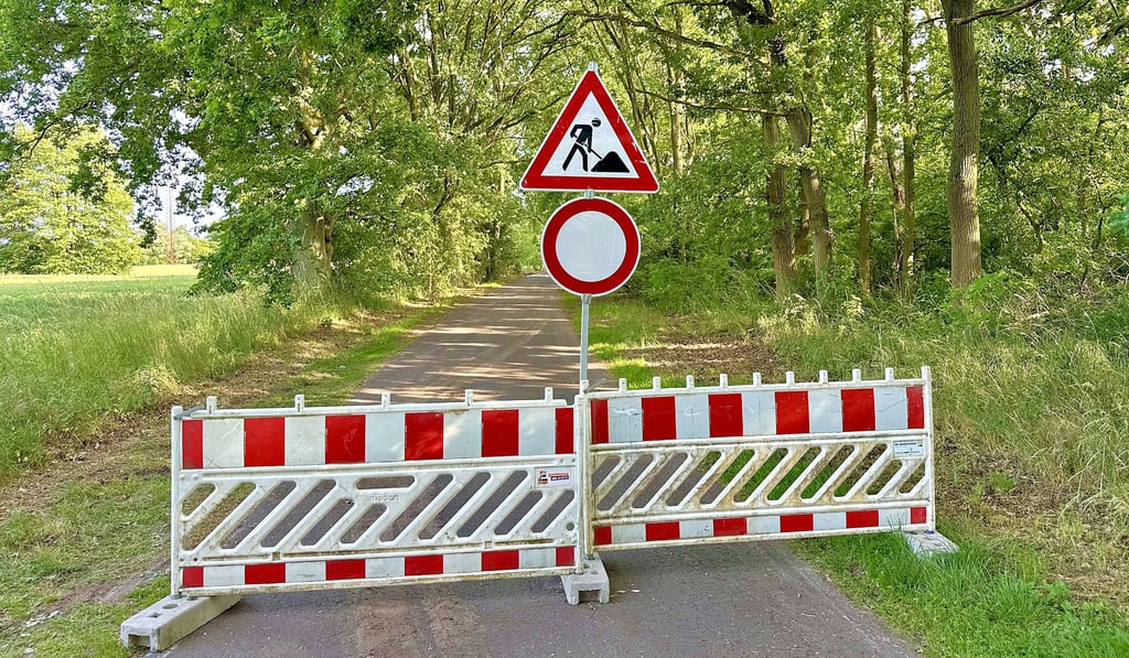 Sperrung zwischen Schlagenthin und Vehlen.