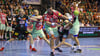 Dreimal trafen Gisli Kristjansson (am Ball) und Mijajlo Marsenic in dieser Saison bisher aufeinander. Keines der Duelle konnte der SCM für sich entscheiden.
