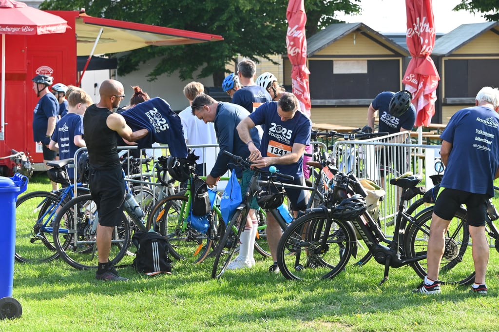Die letzten Vorbereitungen vor dem Start.