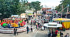 Der Blick über den Schaustellerpark beim Stadtfest in Oschersleben im  Jahr 2024
