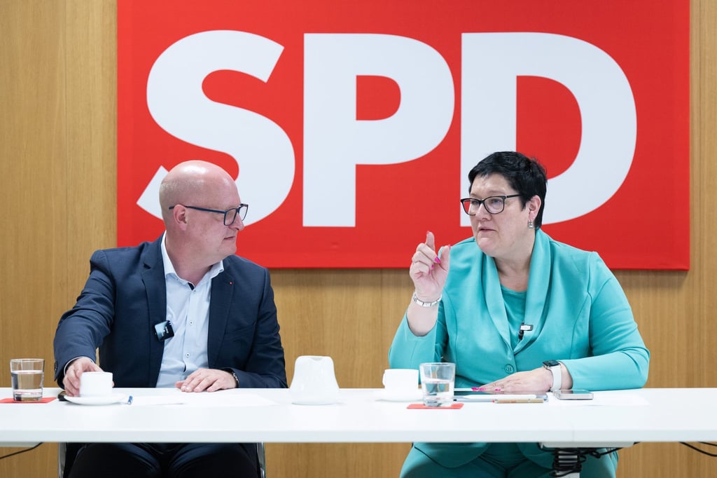Die bisherige Doppelspitze möchte sich am Samstag in Dresden zur Wiederwahl stellen.