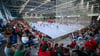 Blick in die Essener Sporthalle am Hallo: Derzeit wird ein Termin für das Wiederholungsspiel zwischen Essen und Dessau gesucht.