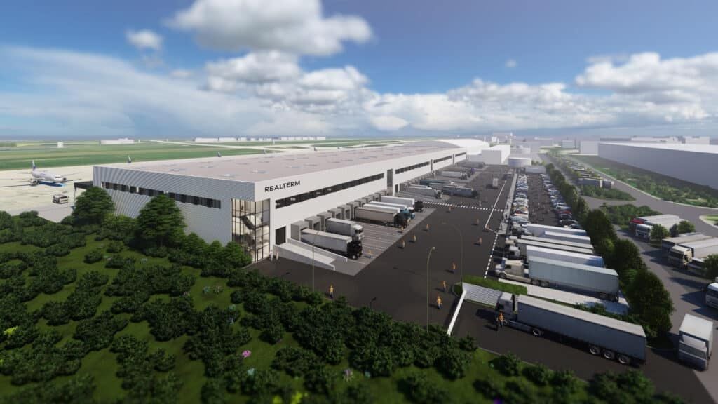 Das geplante Luftfrachtlager von Realterm am Flughafen Leipzig/Halle liegt im Frachtbereich Süd an einem Vorfeld.