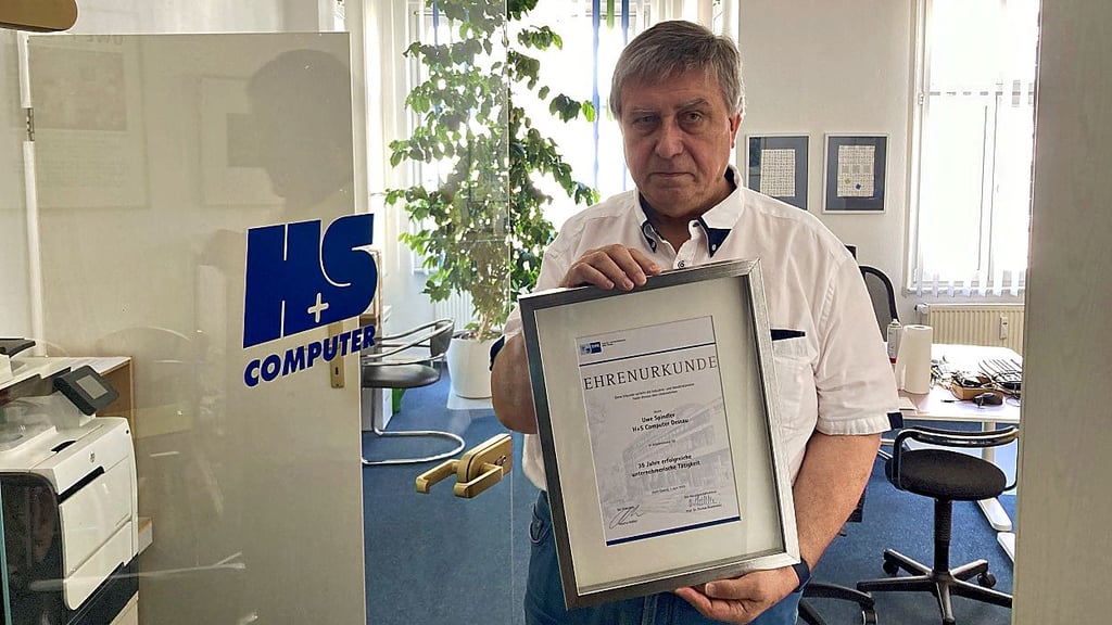 Uwe Spindler, Inhaber von H+S Computer Dessau.