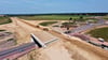 Die A14-Baustelle bei Insel. Die Bundesstraße 188 wird dort für fünf Wochen gesperrt.