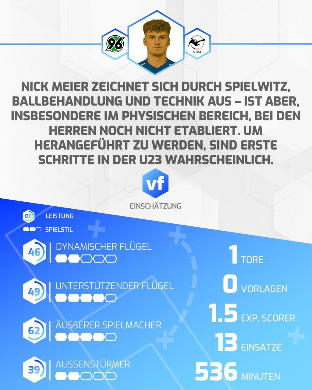 Fazit der Analyse: Meier benötigt noch viel Spielpraxis.