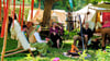 Beim  Stadtfest „Luthers Hochzeit“ wird auf der Schlosswiese das Lagerleben zelebriert. 