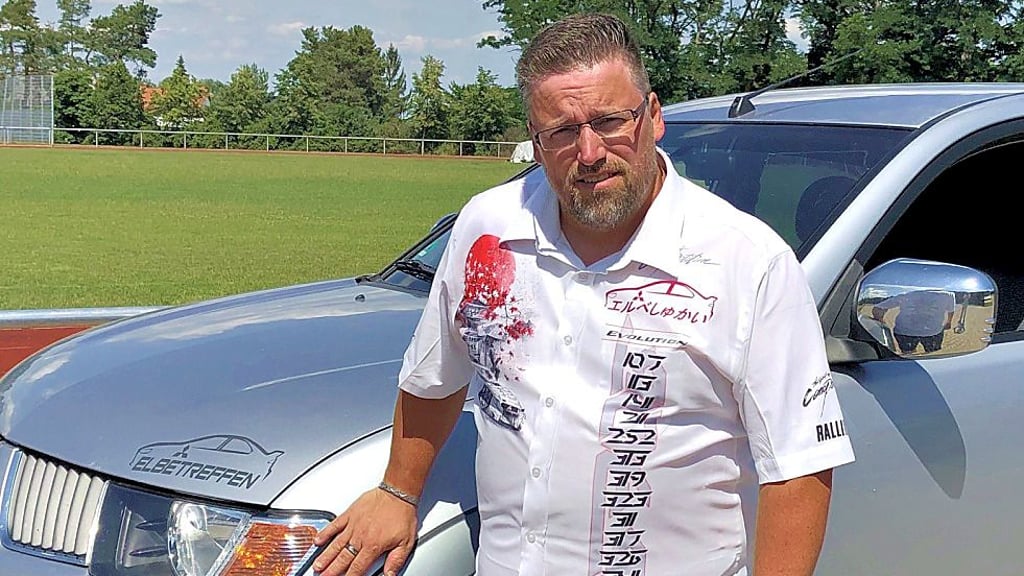 Zwei Jahrzehnte Motorliebe: Kai Wandersee verabschiedet sich in diesem Jahr als Kopf des Mitsubishi Elbetreffens.