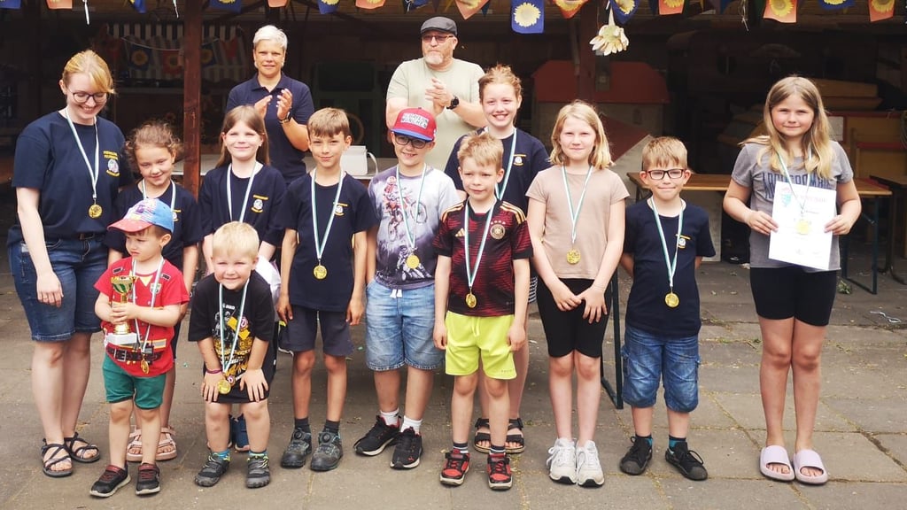 Bei den Kinderfeuerwehren sicherte sich Badersleben den Sieg.