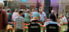 Das Musikfestival in Gottesgnaden war wieder sehr gut besucht. Hier spielen gerade Carsten Degenhardt und das String Blow Duo.