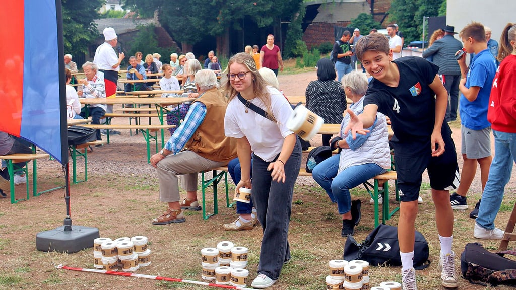 Schon bei der ersten Auflage des Coswig-Cups sorgte der Donnerschüssel-Wettbewerb für gute Laune.