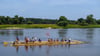 Beim Deutschen Flößertag in Magdeburg soll es mit einem selbstgebauten Floß über die Elbe gehen. (Archivbild)
