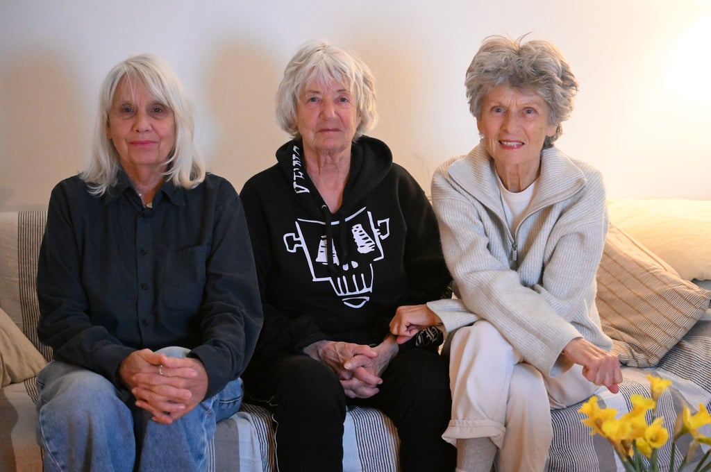 Die Gefährtinnen von Rainer Langhans: Gisela Getty, Christa Ritter und Brigitte Streubel (von links nach rechts). (Archivbild)