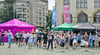 Zum Aktionstag in der landesweiten Herzwoche waren  gezielt junge Leute eingeladen worden, die zu  Hiphop-Klängen von  DaRookies Breakdance Crew tanzten.