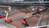 Im neuen Eisdom läuft derzeit die Ausbauphase.