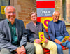 Trio mit musikalischem Programm der 30. Schlossfestspiele (von links): Christian Fitzner, künstlerischer Leiter des Wernigeröder Orchesters, Christian Juranek, Geschäftsführer des Schlosses, Roland Töricht, Förderverein des Kammerorchesters. 