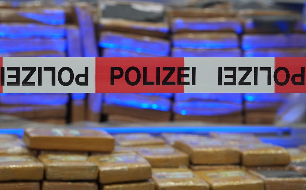Von der Polizei sichergestellte Pakete mit Kokain.