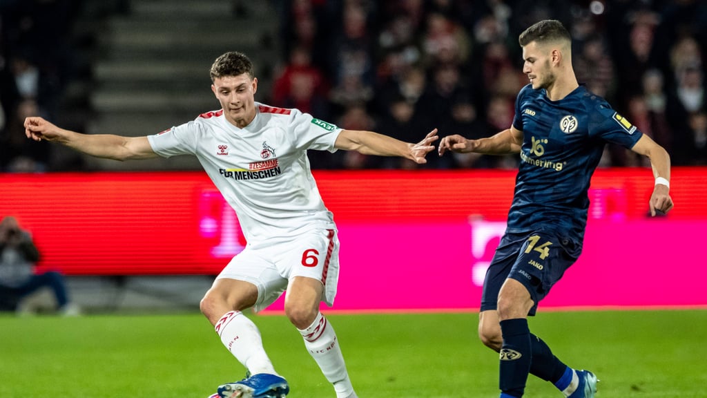 Eric Martel (l.) und Tom Krauß trafen im Dezember 2023 in der Fußball-Bundesliga aufeinander.