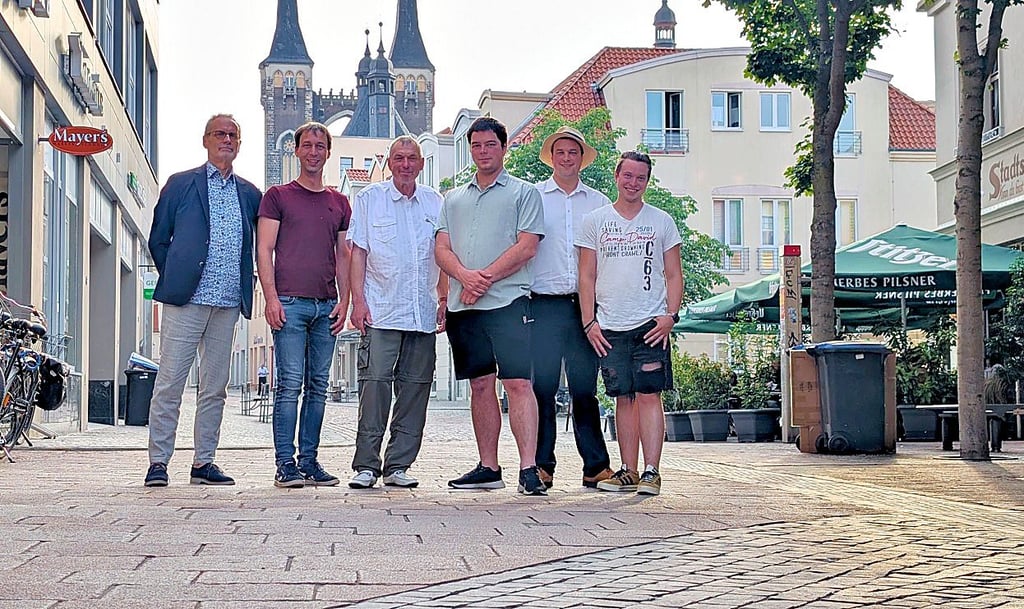 Der neue SPD-Ortsvorstand mit Herbert Haase, Sven Wienicke, Raymond Schulz, Felix Giesa, Ingolf Schramm und Christoph Tischendorf (v.l.).