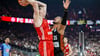 Der FC Bayern München um Justus Hollatz (l) und Ratiopharm Ulm mit Karim Jallow lieferten sich eine packende dritte Final-Partie.