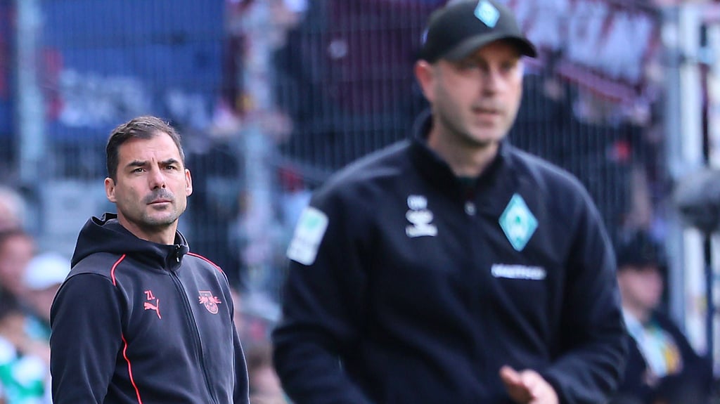 Zsolt Löw (l.) und sein wahrscheinlicher Nachfolger als RB-Trainer, Ole Werner.