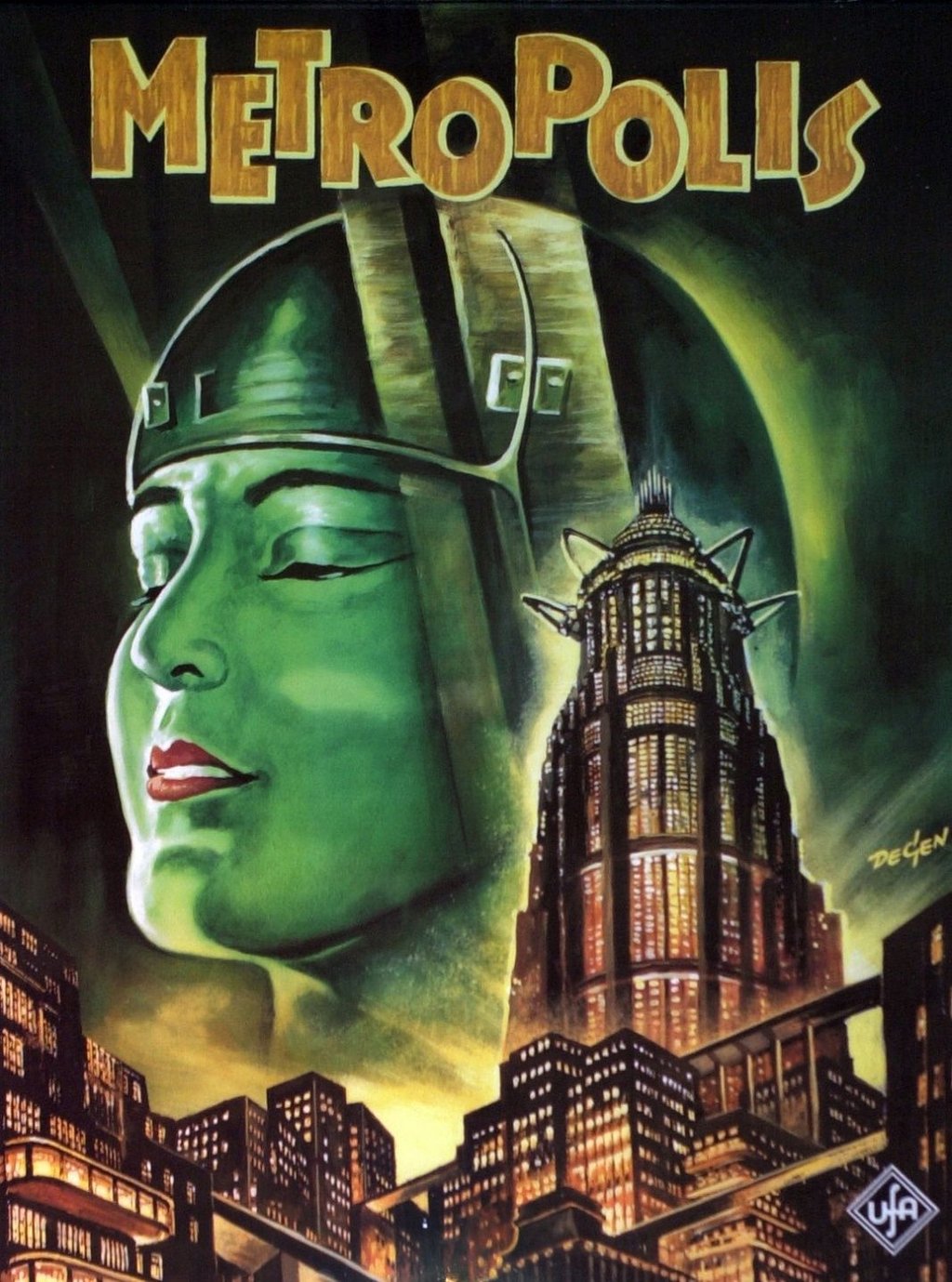 Das Filmplakat zum Science-Fiction-Film "Metropolis" von Regisseur Fritz Lang.