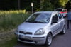 Der Toyota nach dem Zusammenprall mit dem Rennradfahrer.