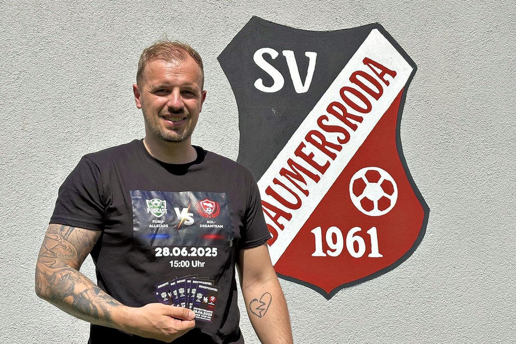 Ronny Benndorf, Sportlicher Leiter und in der kommenden Saison auch Trainer des Baumersrodaer SV, organisiert das Benefizspiel zugunsten des Vereins Kinderplanet Halle, der sich um krebskranke Kinder und deren Angehörige kümmert.