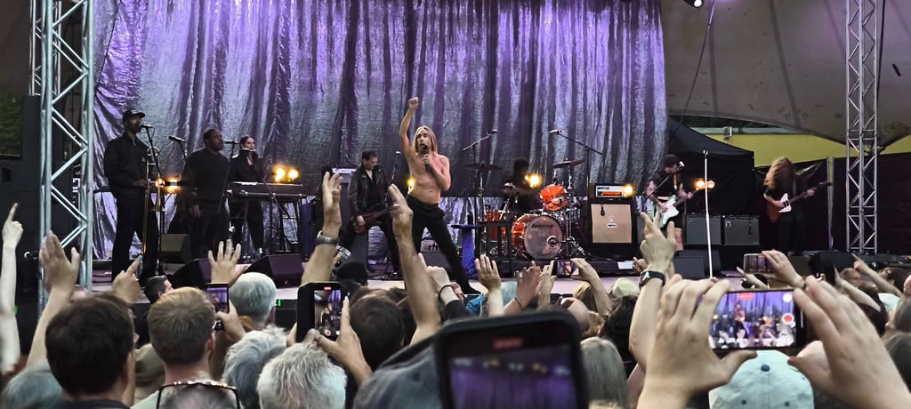 Euphorisch gefeiert: der 78-jährige Iggy Pop auf der Peißnitzinsel