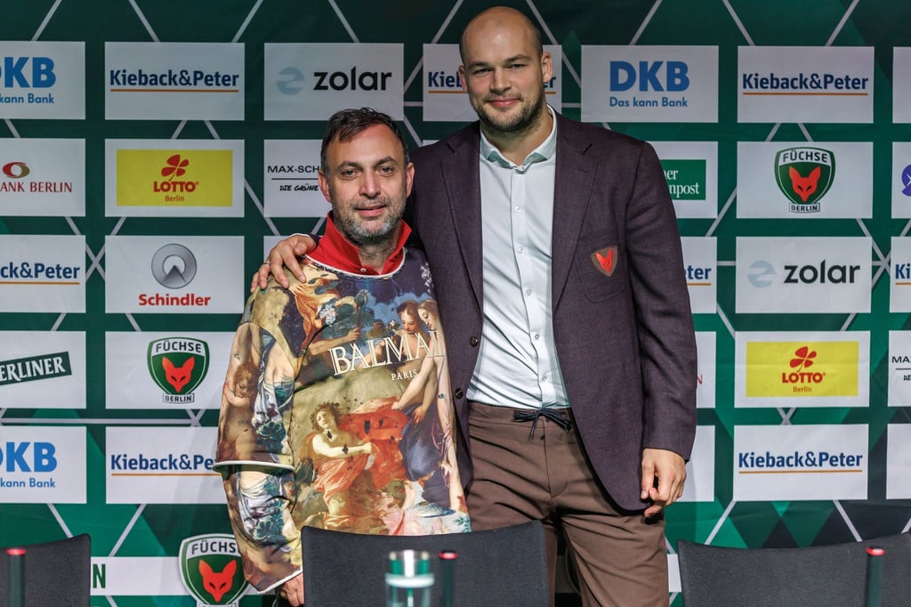 Ex-Nationalspieler Paul Drux (r) soll Bob Hanning bald als Füchse-Boss ablösen.
