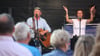 Die Band Village Boys & Friends eröffnete die dreitägige Party in Arneburg am Freitagabend mit ihrem Konzert auf einer der vier Bühnen.