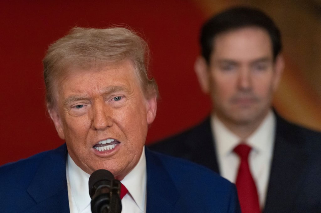 US-Präsident Donald Trump spricht im Weißen Haus in Washington, nachdem das US-Militär iranische Nuklear- und Militäranlagen angegriffen hat.