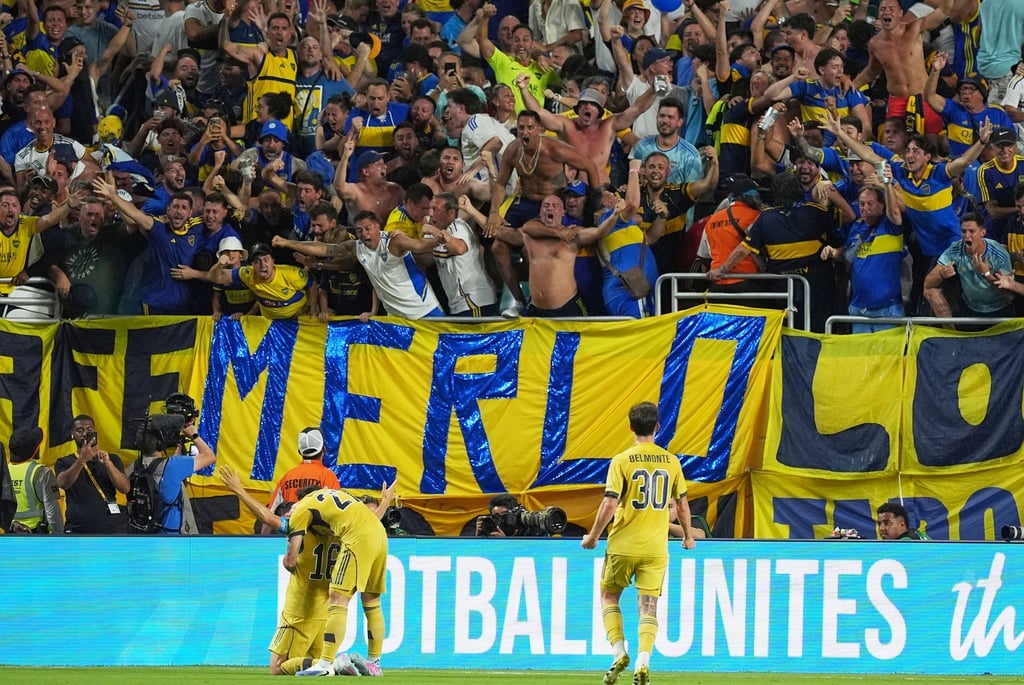 Die Boca Juniors feiern ihren zwischenzeitlichen Ausgleich gegen den FC Bayern emotional.